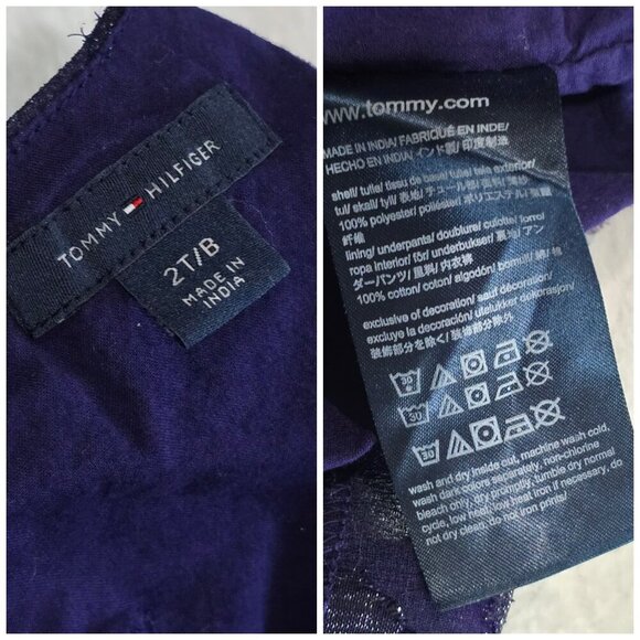 Tommy Hilfiger Girls Dress 2T – Purple Glitter Polka Dot Party Dress | EUC - Picture 6 of 7